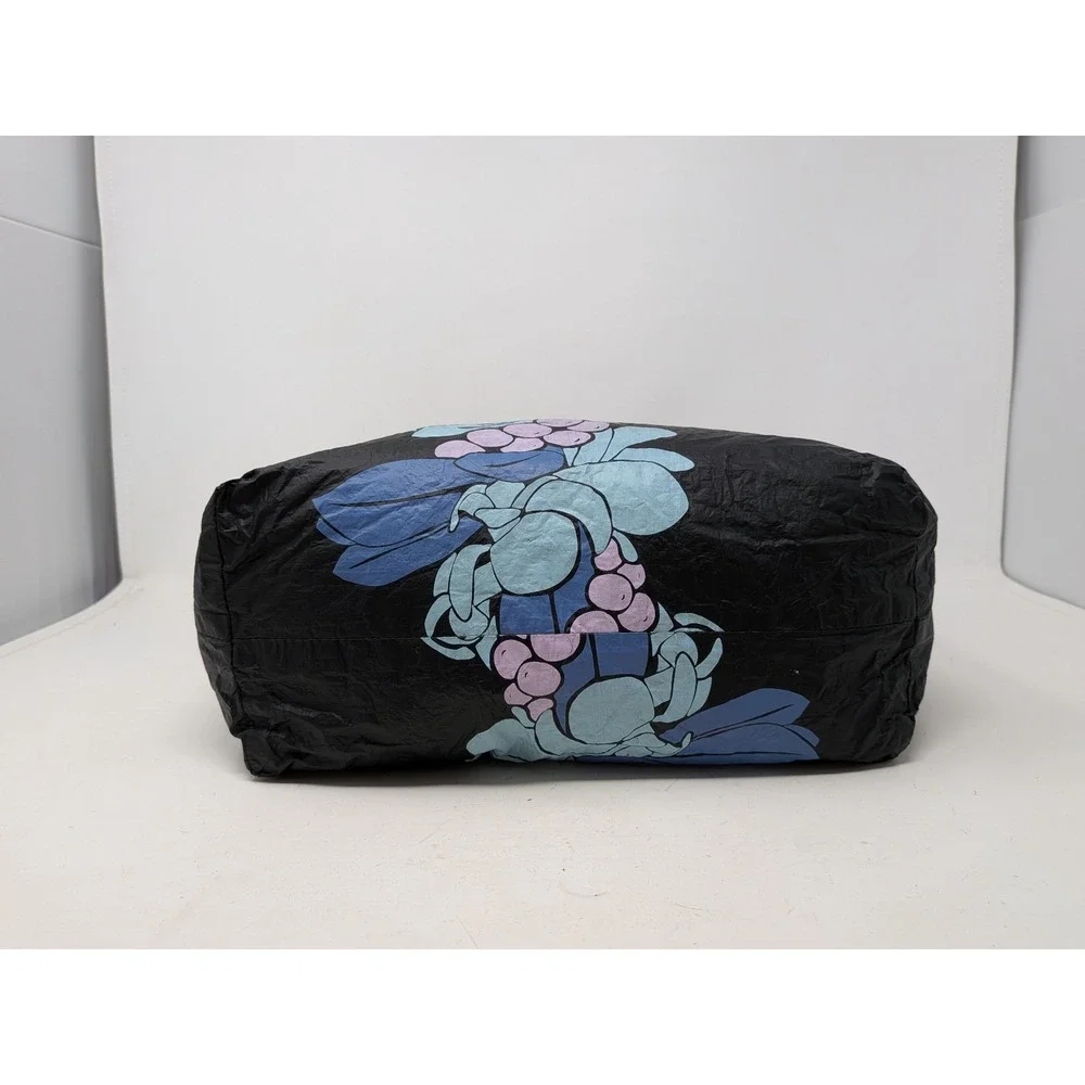 ALOHA Collection Reversible Tote Bag Mokihana Black Floral Hawaii - *READ*